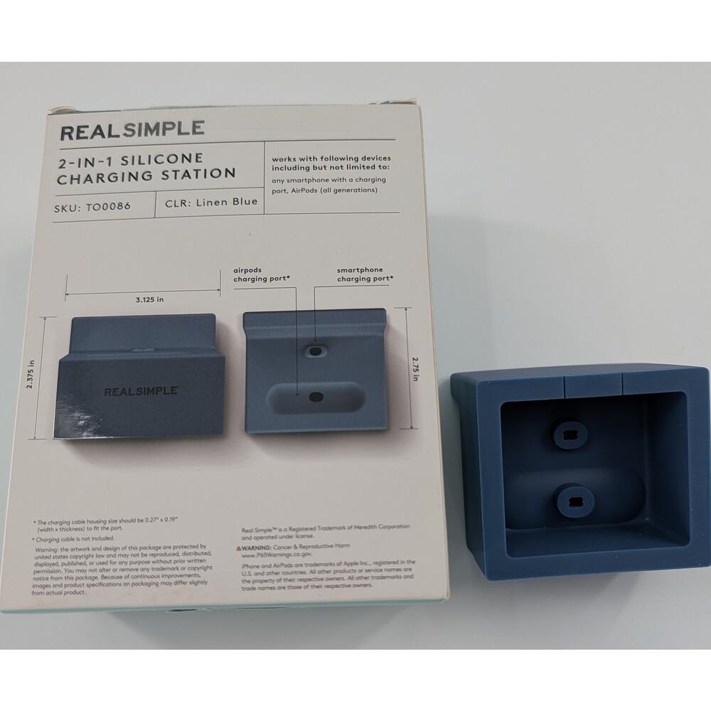 Real Simple Silicone Charging Station Blue - Picture 4 of 10
